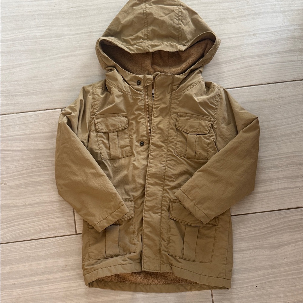 Old Navy Kids Khaki Hooded Raincoat